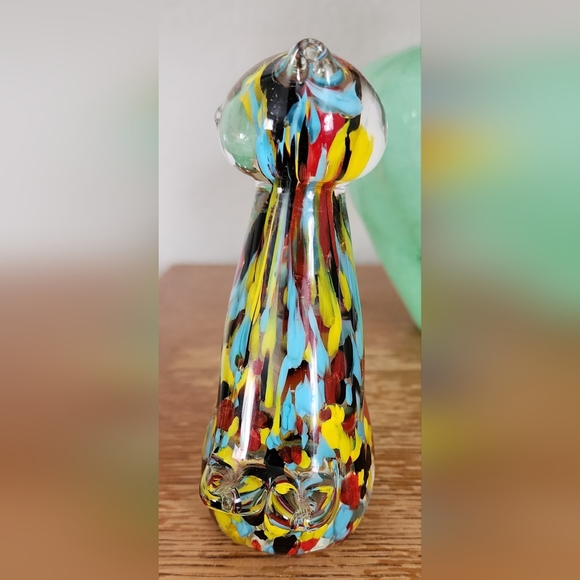 Murano Style Multicolor glass cat - Picture 2 of 5